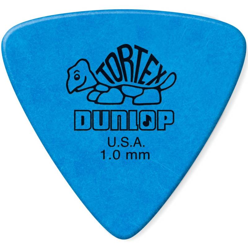 Dunlop 431R100 Tortex Triangle 1.0mm Bassplektrum 1 mm, blau von Dunlop