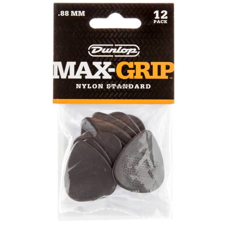 Dunlop 449P088 Max-Grip Nylon Standard Pick 0.88 mm Plectrums (Pack of 12) von Dunlop