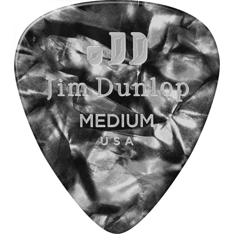 Dunlop 483P02MD Celluloid Shell Pick 12-Pack (Medium, Black) von Dunlop