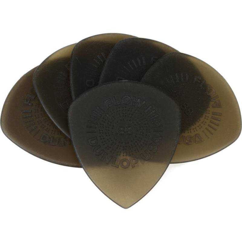 Dunlop 549P088 Flow Standard Grip 0.88mm Plectrums (Pack of 6) von Dunlop