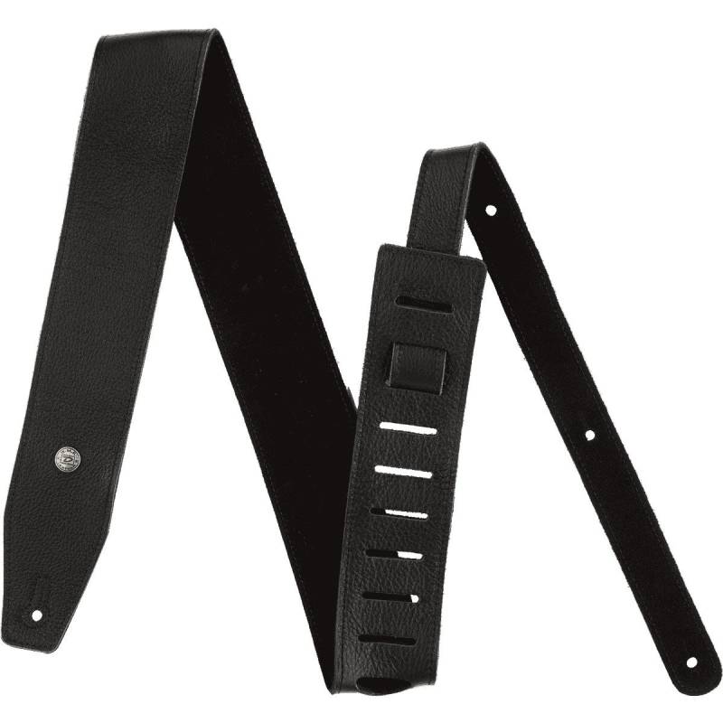 Dunlop BMF08BK BMF Leather Triple Black Guitar Strap von Dunlop