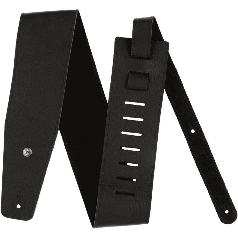 Dunlop BMF10BK BMF Leather Triple Black Guitar Strap von Dunlop