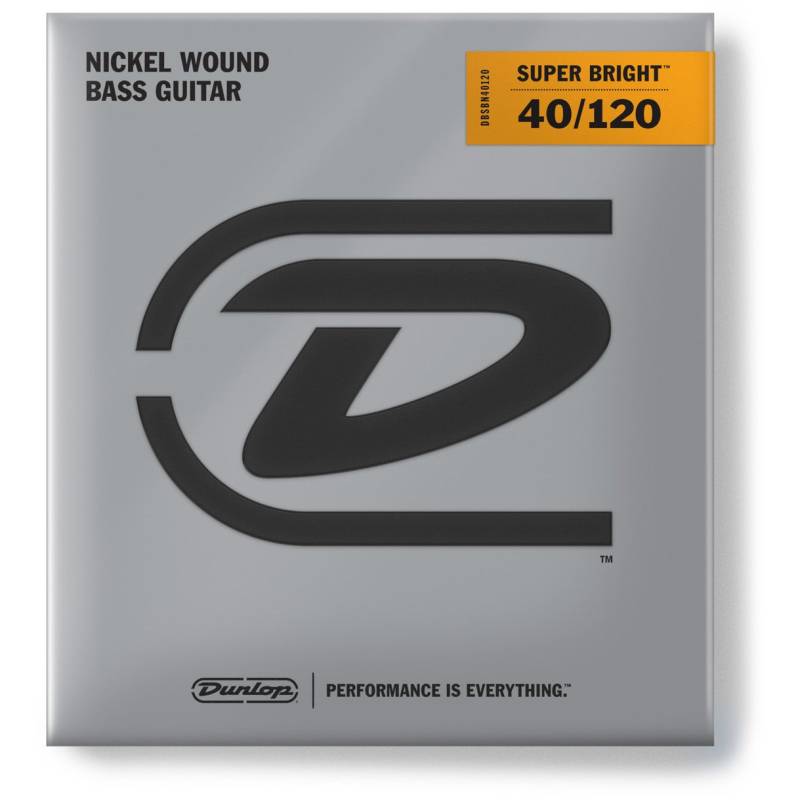 Dunlop DBSBN40120 Super Bright NW Light 40-120 for 5-String Bass Guitar von Dunlop