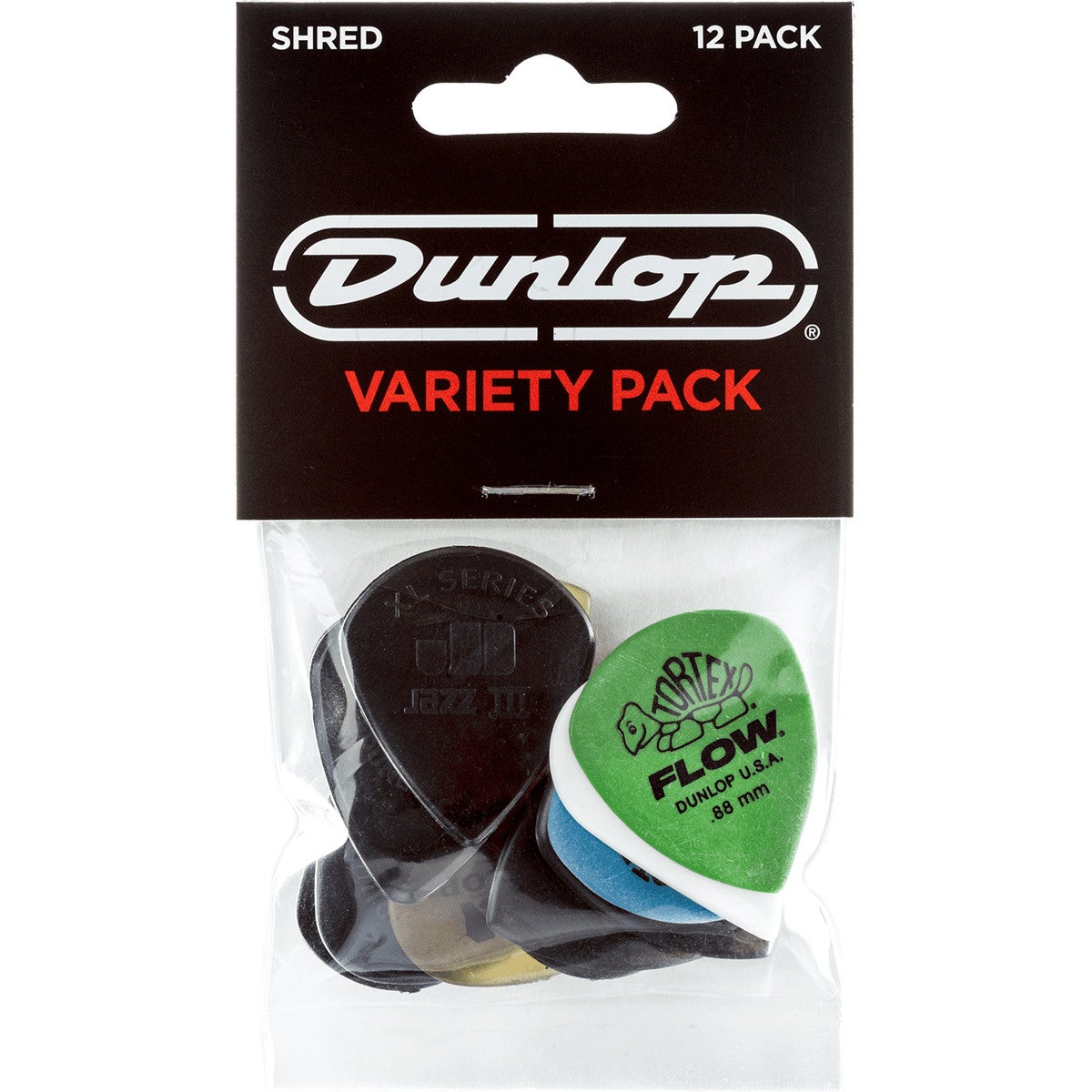 Dunlop PVP118 Variety Pack Shred Plectrums (Pack of 12) von Dunlop