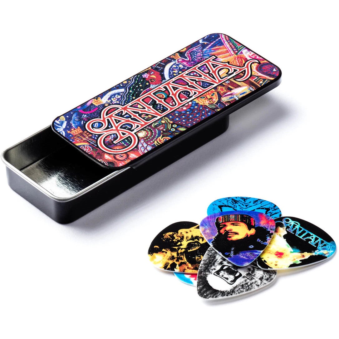 Dunlop SANPT01M Santana Medium Gauge Pick Tin Plectrums (Pack of 6) von Dunlop