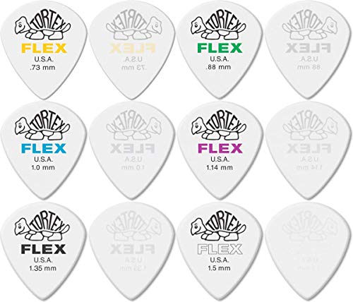 JIM DUNLOP Plektrum Tortex Flex Jazz III XL, Schachtel mit 216, Weiß, Kaliber: 0,73 - 0,88 - 1 - 1,14 - 1,35 - 1,5mm JIM DUNLOP Plektrum Tortex Flex Jazz III XL, Schachtel mit 216, Weiß, Kaliber: 0,73 - 0,88 - 1 - 1,14 - 1,35 - 1,5mm von Dunlop