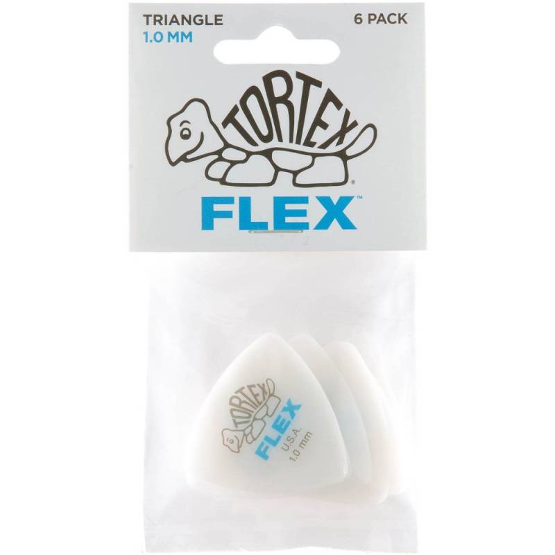 Dunlop Tortex Flex Triangle Plektren-Set, 1 mm (6 Stk.) von Dunlop