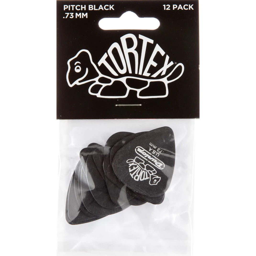 Dunlop Tortex Pitch Black Standard 0.73mm 12-pack Plectrums (Black) von Dunlop