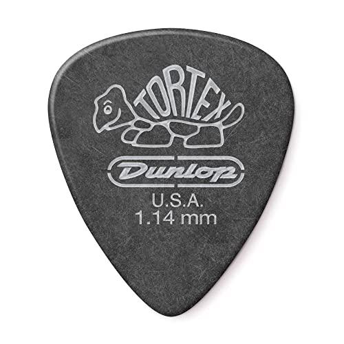 Dunlop Tortex Plektren, schwarz, 1,15 mm, Standard, 12 Stück von Dunlop