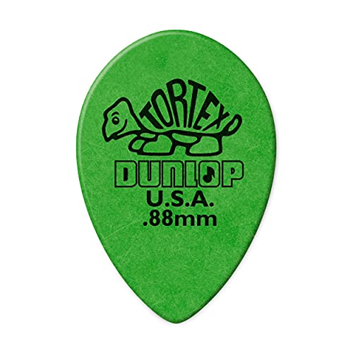 Dunlop Tortex Small Tear Drop 423 0,88 mm - grün - 12 Stück von Dunlop
