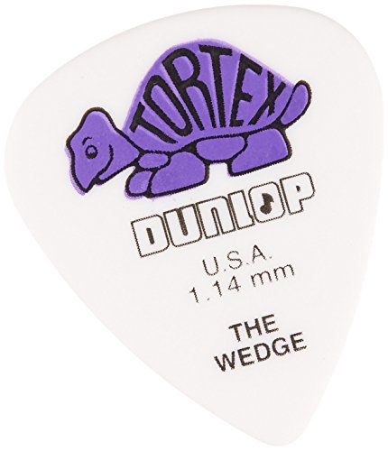 Dunlop Tortex Wedge Plektren, 1,14 mm, Packung mit 72 Stück von Dunlop