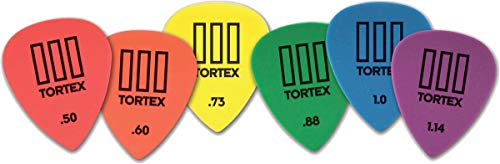 JIM DUNLOP Plektrum Tortex T3, Schachtel mit 216, Multicolor, Kaliber: 0,5 - 0,6 - 0,73 - 0,88 - 1 - 1,14mm JIM DUNLOP Plektrum Tortex T3, Schachtel mit 216, Multicolor, Kaliber: 0,5 - 0,6 - 0,73 - 0,88 - 1 - 1,14mm von Dunlop