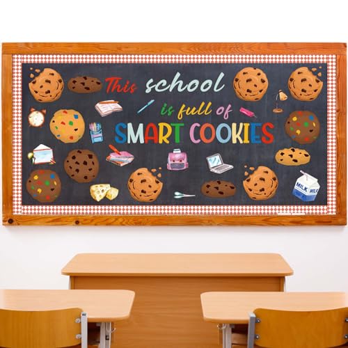 Dunzoom Smart Cookies Pinnwand-Dekor-Set, Käse, Milch, Smart Cookies, Pinnwand, Dekorationen, Schüler-Wertschätzung, Papierausschnitte, Lehrerbedarf für Schule, Klassenzimmer, Wandtür-Dekoration von Dunzoom