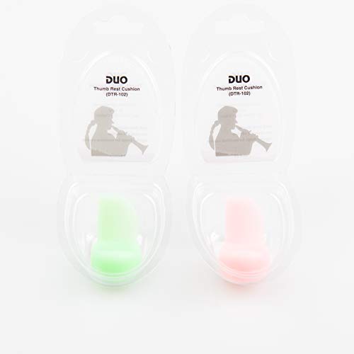Daumenauflage für Klarinette, Oboe, Silikon, 2 Stück/2 Farben (grünrosa) von Duo Korea