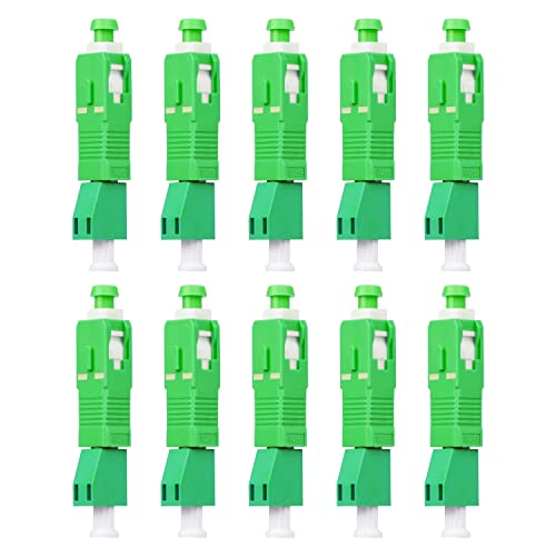 Duogalia 10 x SC/APC Stecker auf LC/APC Buchse 9/125um Hybird Adapter Glasfaser Stecker FTTH Adapter Konverter für visuelle Fehlersuche von Duogalia