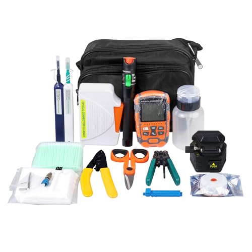 Duogalia Glasfaser-Abschlussset, Faser-Lichtmesser, 30 km visueller Fehlersucher, Glasfaser-Hackmesser 6C, FTTH Glasfaser-Werkzeug-Set für CATV-Technik, Schwarz Duogalia Glasfaser-Abschlussset, Faser-Lichtmesser, 30 km visueller Fehlersucher, Glasfaser-Hackmesser 6C, FTTH Glasfaser-Werkzeug-Set für CATV-Technik, Schwarz von Duogalia