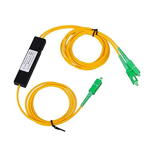 SC APC Glasfaser-Splitter, 1 x 2 (1 in 2 Out) Singlemode-Faser-Pigtail für Netzwerksignalverteilung von Duogalia