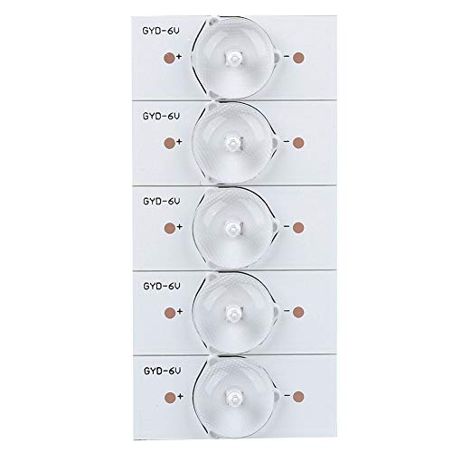 20 Stück Weiße Lichter, LED-Birnen, Glühbirnen, SMD-Lampenperlen, 6 V, Glasfaserplatte mit Optischem Linsenfilter für LED-TV-Reparatur, Weiß(#1) von Duokon