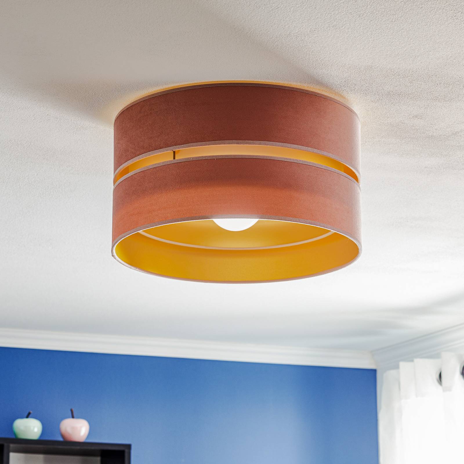 Deckenlampe Golden Duo Ø 40cm hellrosa/gold Deckenlampe Golden Duo Ø 40cm hellrosa/gold von Duolla