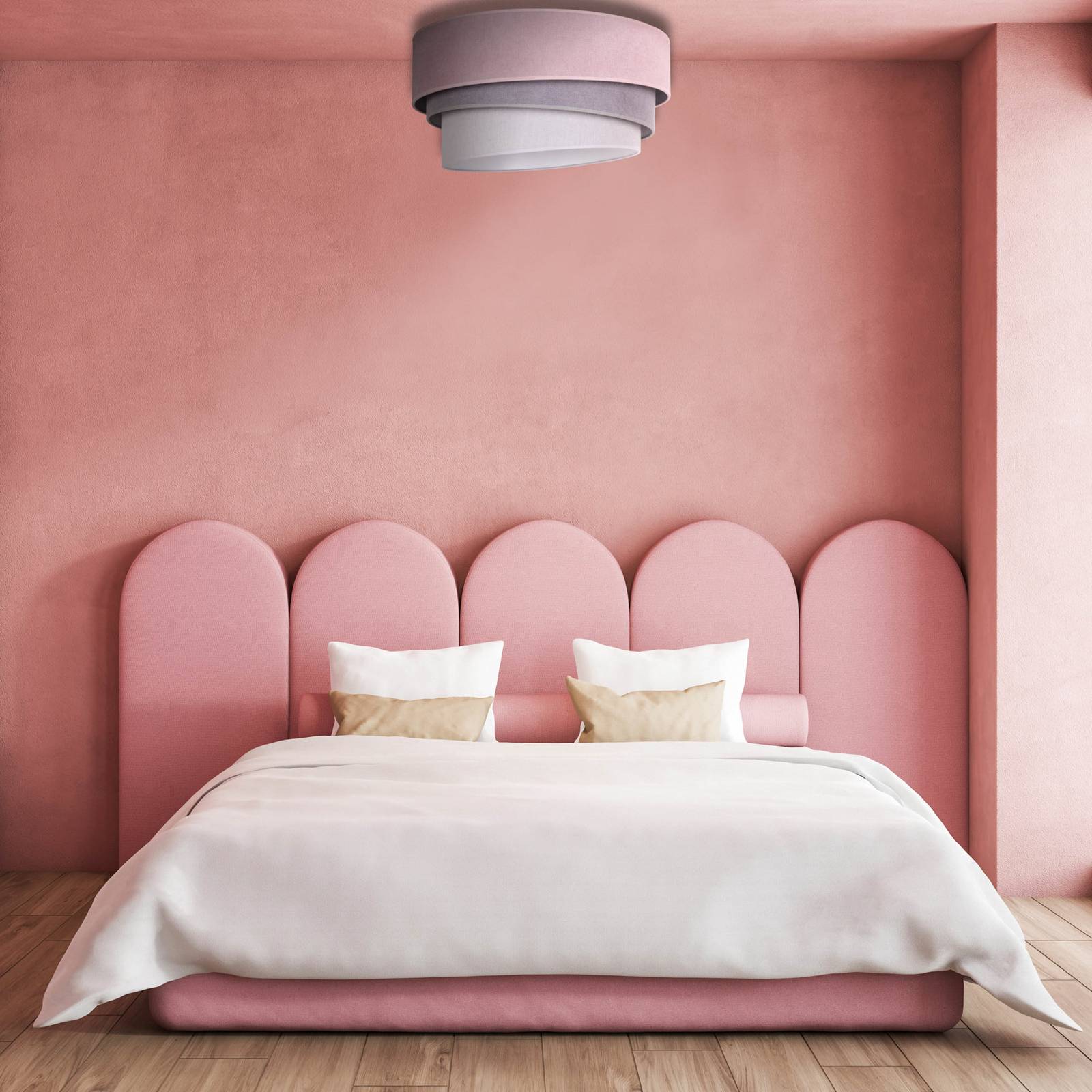 Deckenlampe Pastell Trio Ø 60cm pink/grau/hellgrau Deckenlampe Pastell Trio Ø 60cm pink/grau/hellgrau von Duolla