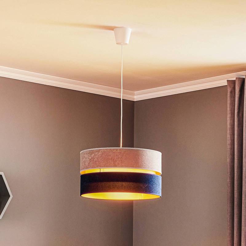 Hängelampe Duo marineblau/grau/gold Ø40cm 1flammig von Duolla