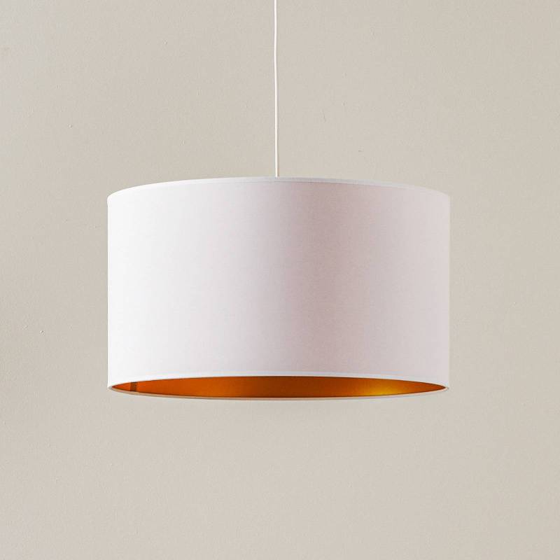 Hängeleuchte Roller, weiß/gold, Ø 45 cm von Duolla