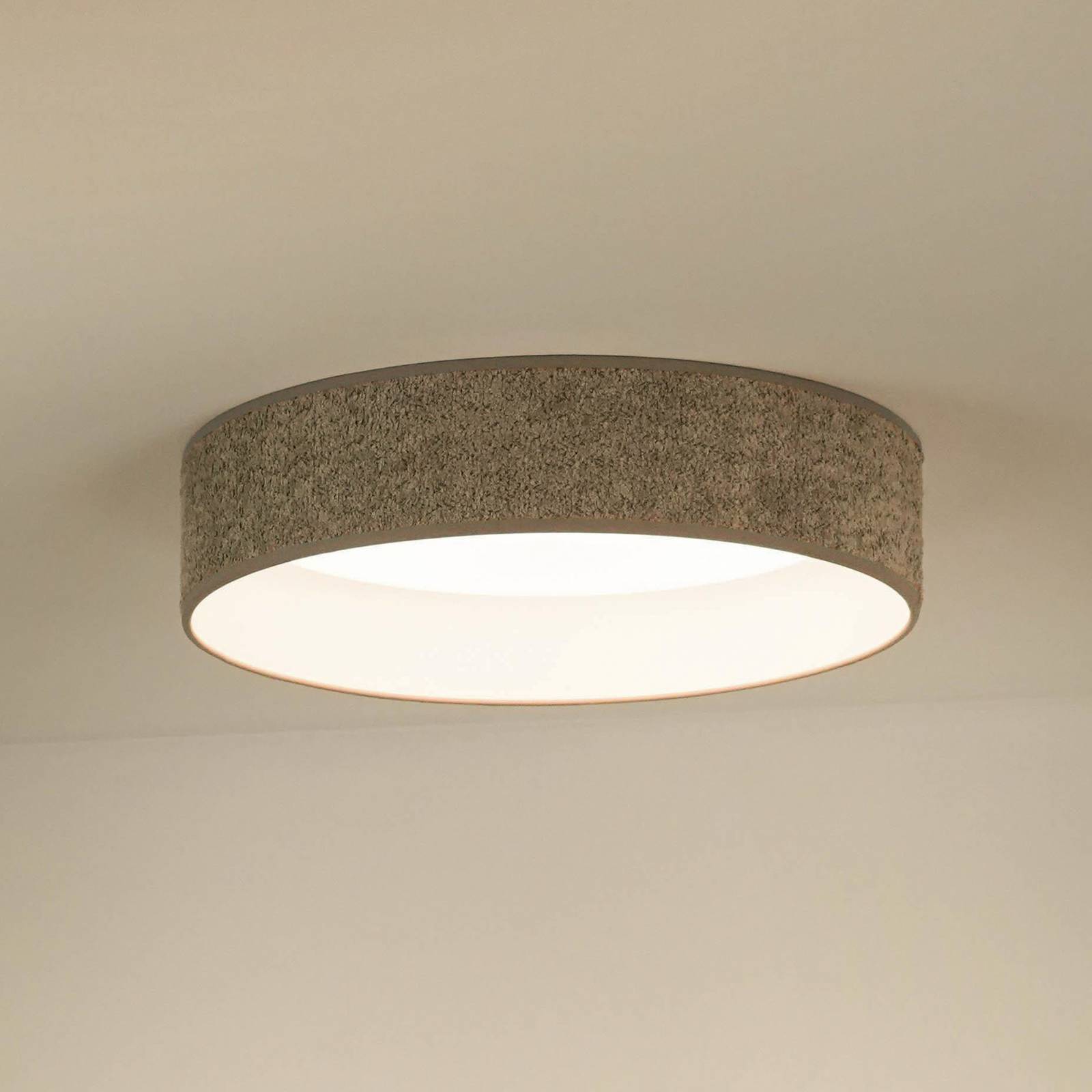 LED-Deckenlampe Plafond, Bouclé grau, Ø 45 cm, 3-step-dim LED-Deckenlampe Plafond, Bouclé grau, Ø 45 cm, 3-step-dim von Duolla