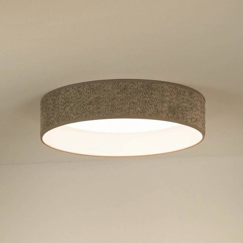 LED-Deckenlampe Plafond, Bouclé grau, Ø 45 cm, 3-step-dim von Duolla