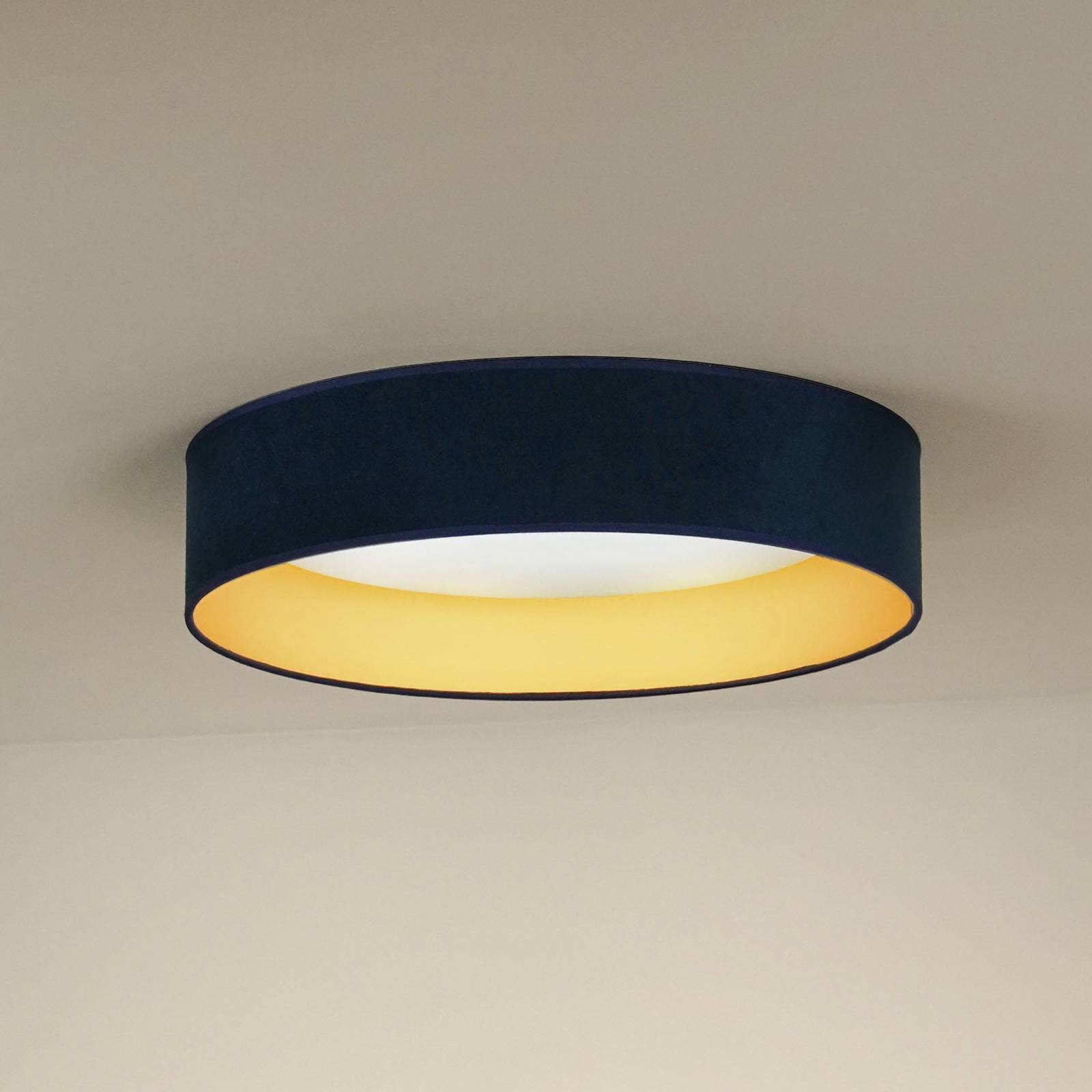 LED-Deckenlampe Plafond Samt dunkelblau, Ø 45 cm, 3-step-dim LED-Deckenlampe Plafond Samt dunkelblau, Ø 45 cm, 3-step-dim von Duolla