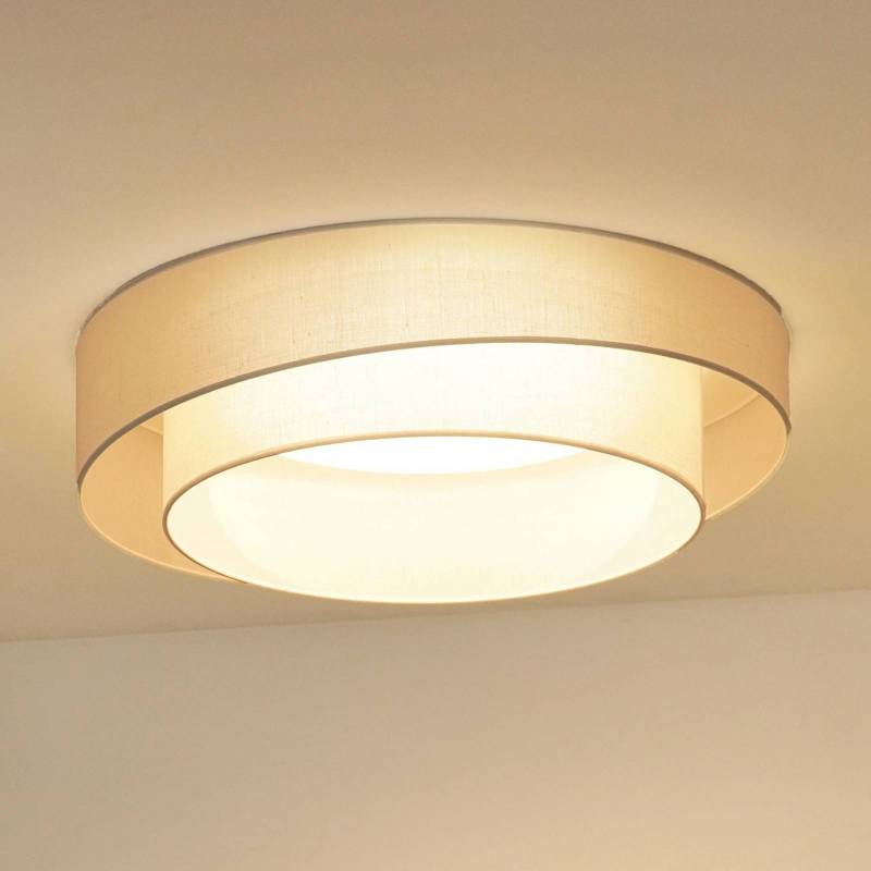 LED-Deckenleuchte Luneta, weiß/weiß, Ø 60 cm, 3-step-dim von Duolla