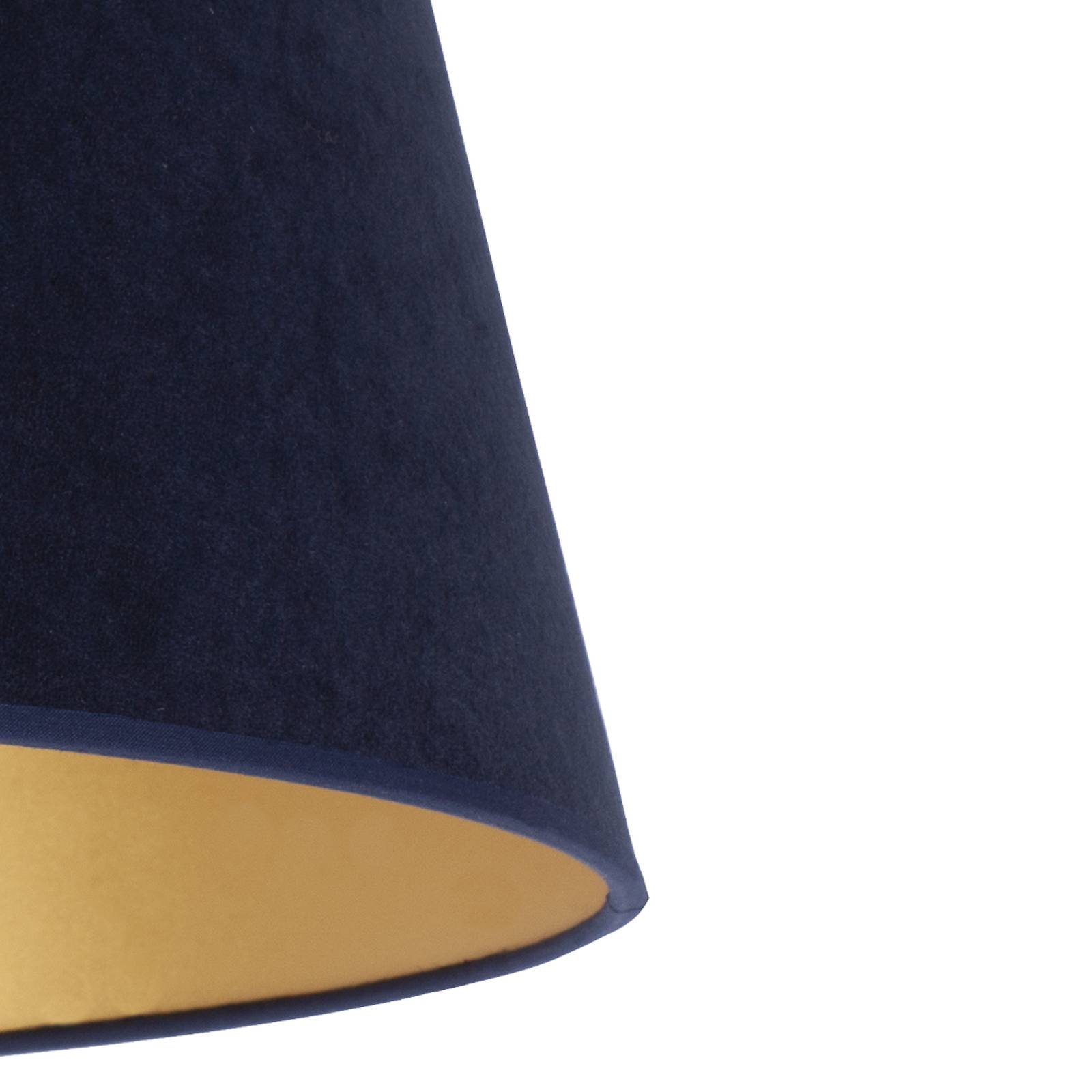 Lampenschirm Cone Höhe 18 cm, dunkelblau/gold von Duolla