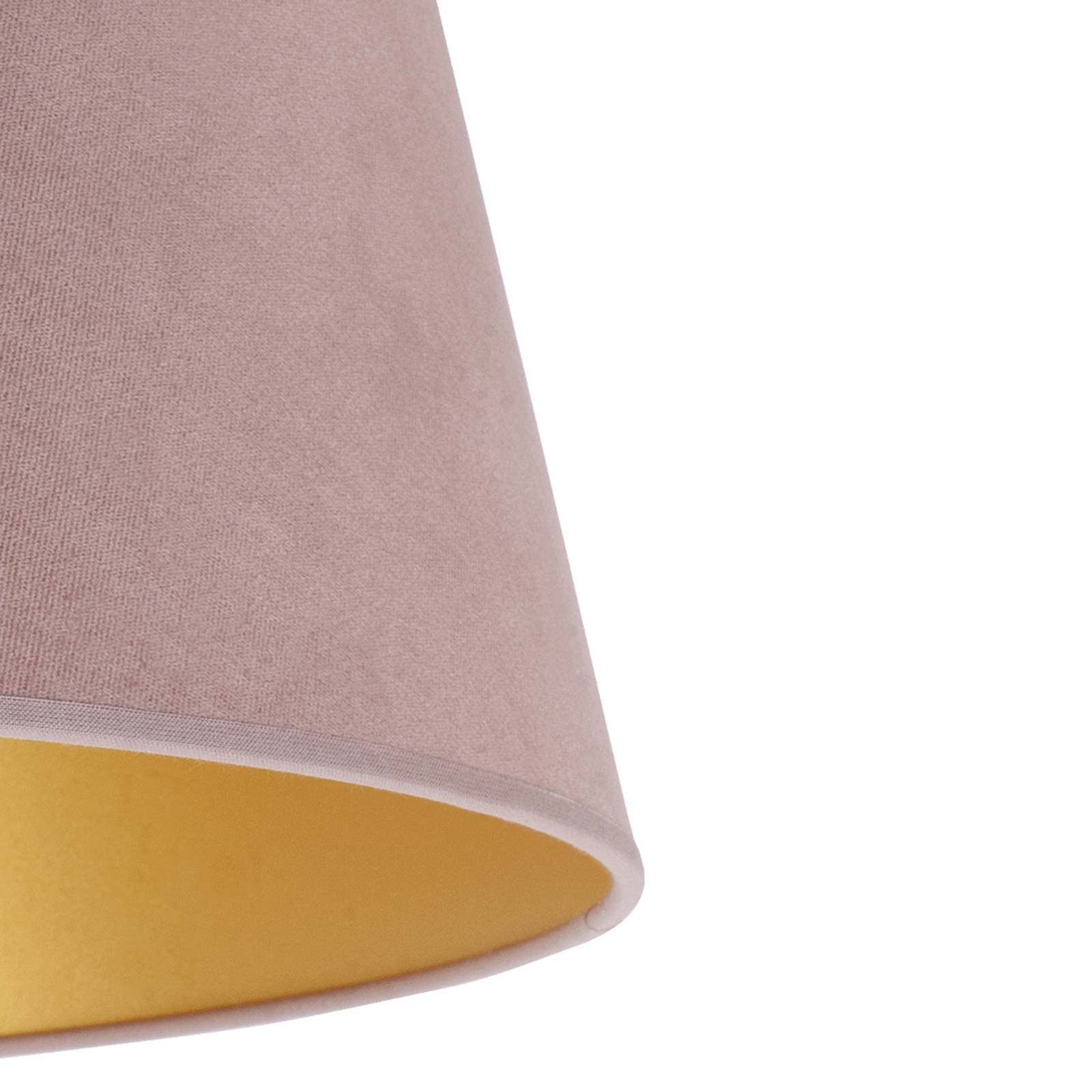 Lampenschirm Cone Höhe 22,5 cm, rosa/gold von Duolla