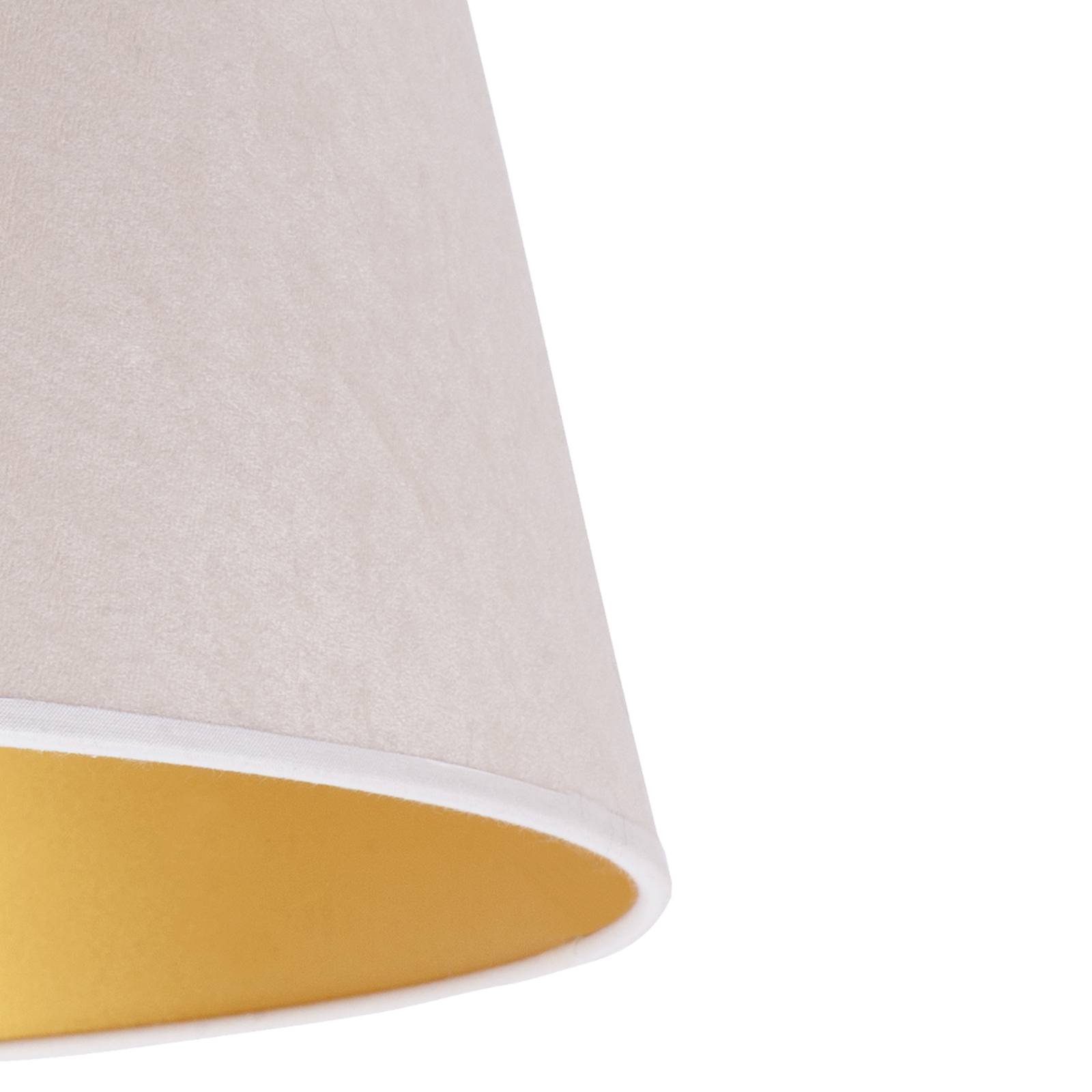 Lampenschirm Cone Höhe 25,5 cm, ecru/gold von Duolla