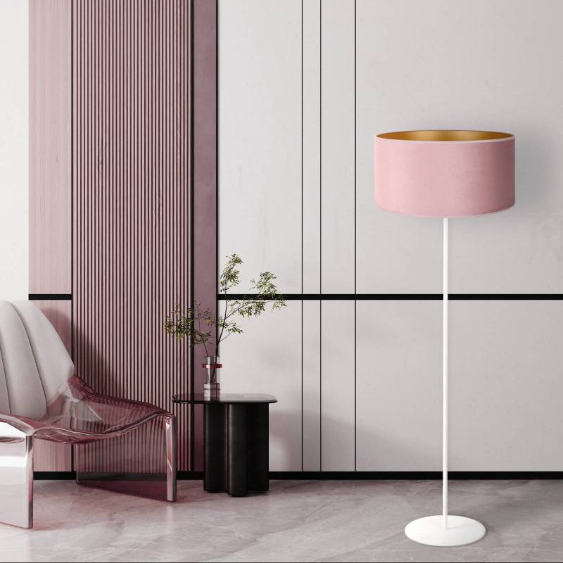 Stehlampe Golden Roller hellrosa/gold von Duolla