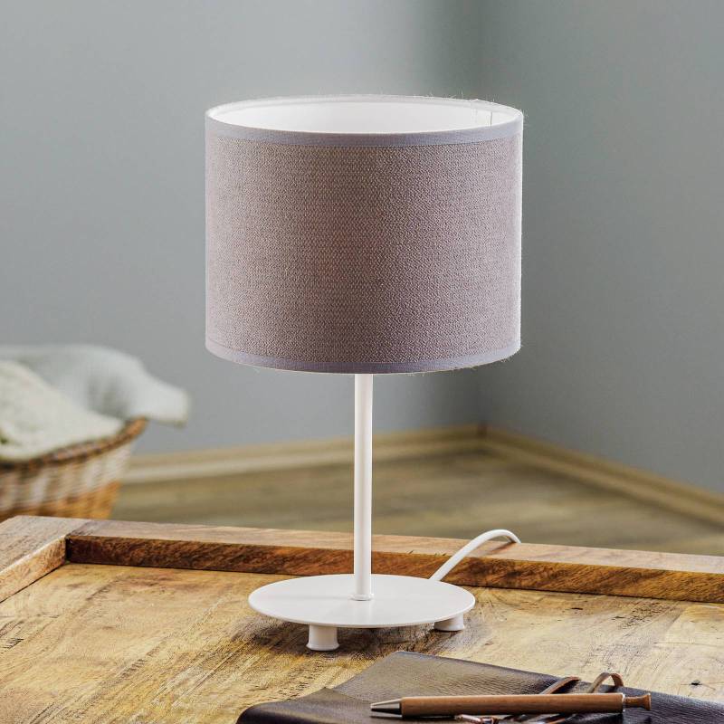 Tischlampe Pastell Roller Höhe 30cm grau von Duolla