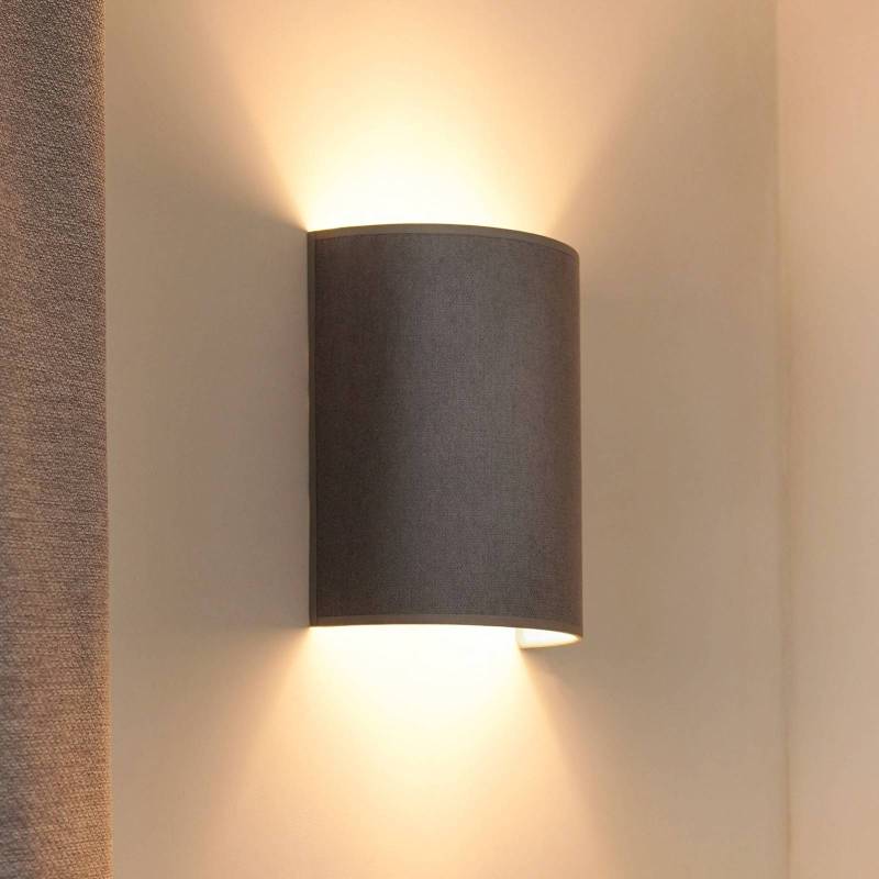 Wandleuchte Semi Circle, Soro, grau, E27 von Duolla