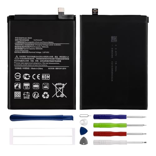 Duotipa 4900mAh Neu Ersatzakku BN59 Kompatibel mit Xiaomi Redmi Note 10 /Note 10 Pro/Note 10S akku mit Reparatur Werkzeugsatz von Duotipa