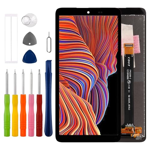 Duotipa 5.3" Neu PLS LCD Display Kompatibel mit Samsung Galaxy XCover 5 SM-G525F (Schwarz Ohne Rahmen) LCD Display Touchscreen Digitizer Montage mit Reparatur Tools Kit von Duotipa