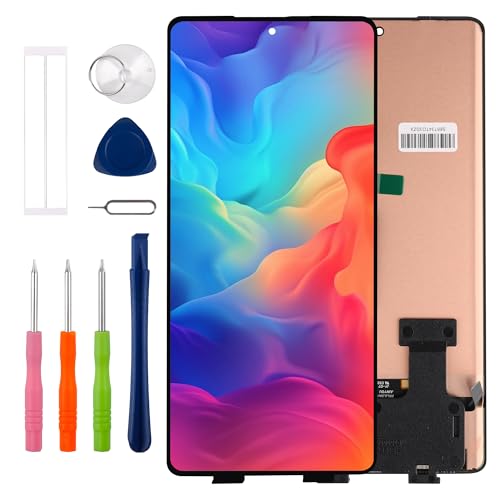 Duotipa 6.67" Neu OLED Display Kompatibel mit Motorola Moto G85 / Edge 50 Fusion (mit Fingerprint) LCD Display Touchscreen Digitizer Montage mit Reparatur Tools Kit,Schwarz von Duotipa