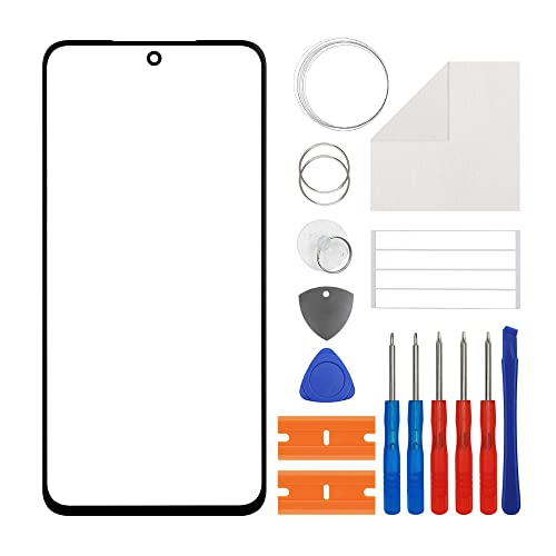 Duotipa Front Outer Lens Glass Screen für Samsung Galaxy S21 FE 5G,Front Glass Screen Ersatz für SM-G990 mit Reparatur Tools Kit.-Kein Display und Touch Digitizer von Duotipa