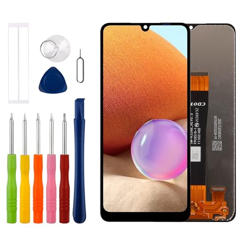 Duotipa LCD-Display, Touchscreen-Digitizer, Ersatz für Galaxy A32 5G 2021 SM-A326 A326B A326K A326J A326 A326U mit technischem Reparaturwerkzeug-Set, schwarz. von Duotipa