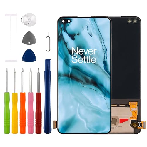 Duotipa Neu 6.44" OLED Display Kompatibel mit Oneplus Nord AC2001,AC2003 /OnePlus 8 Nord 5G /OnePlus Z LCD Display Touchscreen Digitizer Montage mit Reparatur Tools Kit - Schwarz mit Fingerprint Duotipa Neu 6.44" OLED Display Kompatibel mit Oneplus Nord AC2001,AC2003 /OnePlus 8 Nord 5G /OnePlus Z LCD Display Touchscreen Digitizer Montage mit Reparatur Tools Kit - Schwarz mit Fingerprint von Duotipa