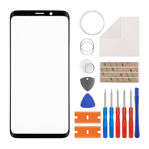 Duotipa Neu Frontglas Display Glas Reparatur Kompatibel mit Samsung Galaxy S9 SM-G960F SM-G960 5.8 Zoll + Werkzeugen(Kein Display und Touch Digitizer)-mit OCA Kleber von Duotipa