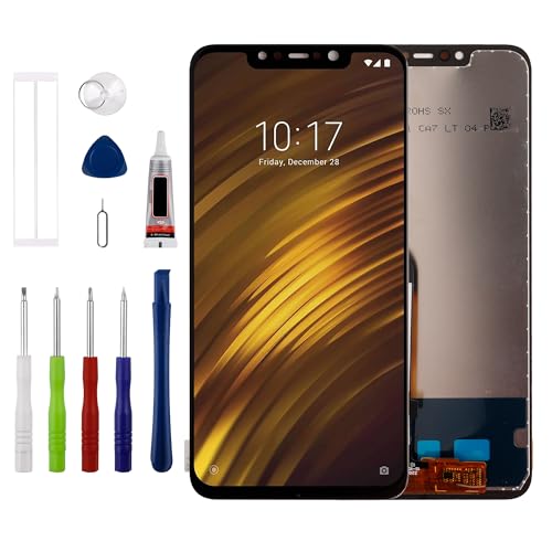 Duotipa [Neu] LCD Display Touchscreen Digitizer Assembly Ersatz für Xiaomi Mi Poco F1/ Pocophone F1 M1805E10A 6.18 Zoll mit technischen Reparatur Tools Kit-Schwarz. von Duotipa