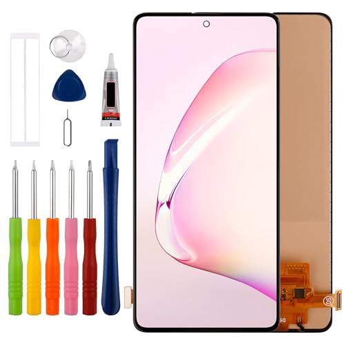 [Nicht Fingerprint unterstützen][Neu] Duotipa TFT LCD Display Touchscreen Digitizer Assembly Ersatz für Galaxy Note 10 Lite N770F SM-N770F SM-N770F/DS SM-N770F/DSM mit technischen Reparatur Tools Kit von Duotipa