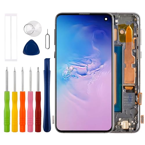 [Nicht Fingerprint unterstützen] Duotipa Neu TFT LCD Display Touchscreen Digitizer Assembly Ersatz für Galaxy S10E SM-G970 5.8 Zoll mit technischen Reparatur Tools Kit-Schwarz. von Duotipa