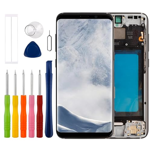 Duotipa [Nicht Fingerprint unterstützen] Neu TFT LCD Display Touchscreen Digitizer Assembly Ersatz für Galaxy S8 SM-G950 5.8 Zoll mit technischen Reparatur Tools Kit-Schwarz. von Duotipa