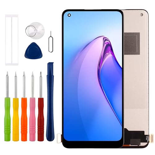 Duotipa [Nicht Fingerprint unterstützen][Neu] TFT LCD Display Touchscreen Digitizer Assembly Ersatz für Oppo Reno 8 5G CPH2359 6.43 Zoll mit technischen Reparatur Tools Kit-Schwarz. von Duotipa