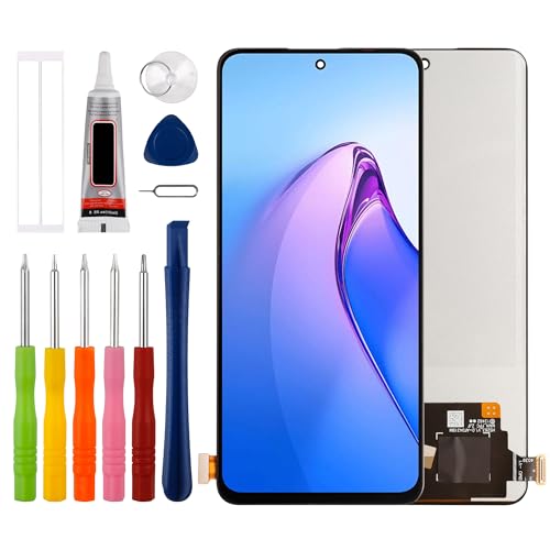 Duotipa [Nicht Fingerprint unterstützen][Neu] TFT LCD Display Touchscreen Digitizer Assembly Ersatz für Oppo Reno 8 Pro 5G 2022 CPH2357 6.7 Zoll mit technischen Reparatur Tools Kit-Schwarz. von Duotipa