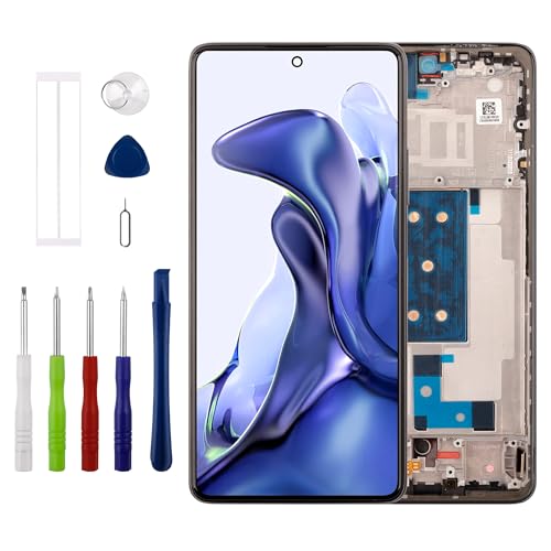 Duotipa [Nicht Fingerprint unterstützen] Neu TFT LCD Display Touchscreen Digitizer Assembly Ersatz für Xia-omi 11T 5G/X-iaomi 11T Pro 6.67 Zoll mit technischen Reparatur Tools Kit von Duotipa